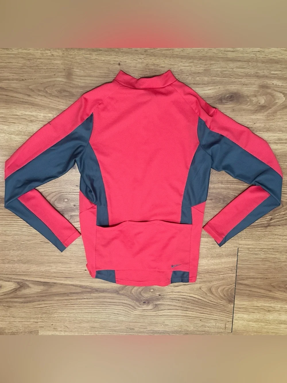 Nike Sphere Dry Women’s Cycling Jersey Sz S Coral Gray Full Zip Long Sleeve NWOT